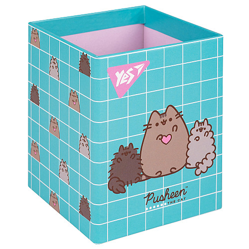 Стакан для письменных принадлежностей YES Pusheen 8х8х10 см Разноцветный (708216)
