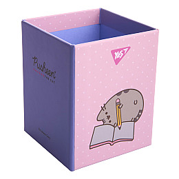 Стакан для письмових приладь YES Pusheen 8х8х10 см Різнокольоровий (708333)