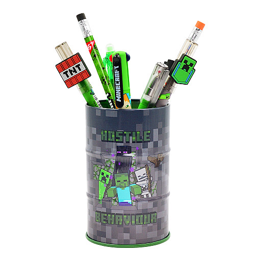 Стакан-подставка бочка YES Minecraft 10,8х6,5 см Разноцветный (708376)