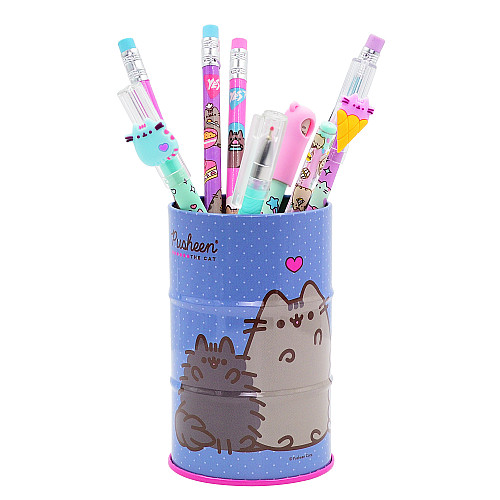 Стакан-подставка бочка YES Pusheen 10,8х6,5 см Разноцветный (708377)