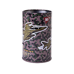 Стакан-подставка бочка YES Military 10,8х6,5 см Разноцветный (708097)