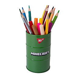 Стакан-підставка бочка YES Minecraft Creeper 10,8х6,5 см Чорно-зелений (708096)