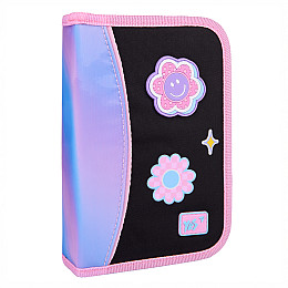 Пенал одинарный YES HP-02 Be Happy 13х21х3 см Разноцветный (533648)