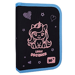 Пенал одинарный YES HP-04 Cute Unicorn 14х21х4 см Разноцветный (533627)