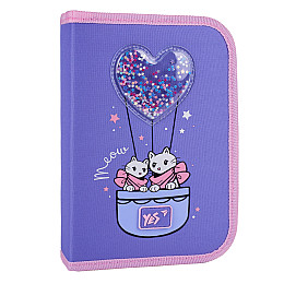 Пенал одинарный YES HP-04 Purr Meow 14х21х4 см Разноцветный (533624)