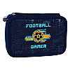 Пенал двойной YES HP-01 Football Gamer 13х21х4 см Темно-синий (533642)