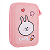 Пенал двойной YES HP-01 Line Friends Pretty Choco and Cony 13х21х4 см Разноцветный (533638)