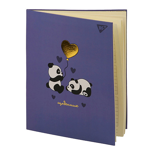 Дневник школьный YES интегральный Panda А5 Сиреневый 40 листов (911626)