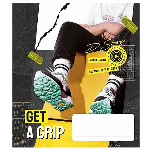 Тетрадь общая Школьник Get a grip A5 линия 48 листов (048-3304L-1)