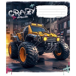 Тетрадь общая Школьник Monster trucks A5 линия 48 листов (048-3283L-3)