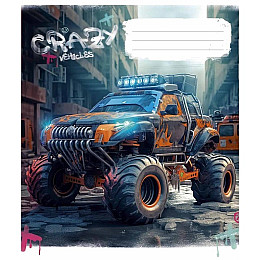 Тетрадь общая Школьник Monster trucks A5 линия 48 листов (048-3283L-4)