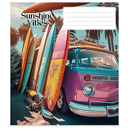 Тетрадь общая Школьник Sunshine vibes A5 линия 48 листов (048-3319L-2)