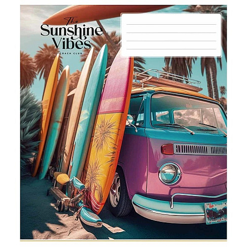 Тетрадь общая Школьник Sunshine vibes A5 линия 48 листов (048-3319L-2)