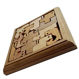 Дерев'яна головоломка Круть Верть Зоопарк 2х15х15 см (nevg-0026)