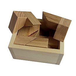 Дерев'яна головоломка Круть Верть Чикаго велика  3.5х7х5.5 см (nevg-0031)
