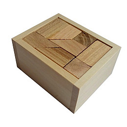 Дерев'яна головоломка Круть Верть Чикаго велика  3.5х7х5.5 см (nevg-0031)