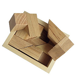 Дерев'яна головоломка Круть Верть Чикаго велика  3.5х7х5.5 см (nevg-0031)