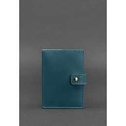 Кожаная обложка для паспорта BlankNote 5.0 с окошком Темно-Зеленая (BN-OP-5-malachite)