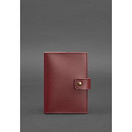 Женская кожаная обложка для паспорта BlankNote 5.0 Краст с окошком Бордовая (BN-OP-5-vin)