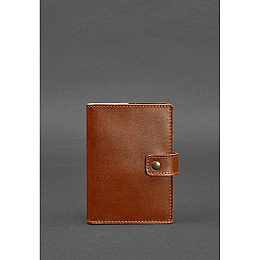 Кожаная обложка для паспорта BlankNote 5.0 с окошком Светло-Коричневая (BN-OP-5-k)