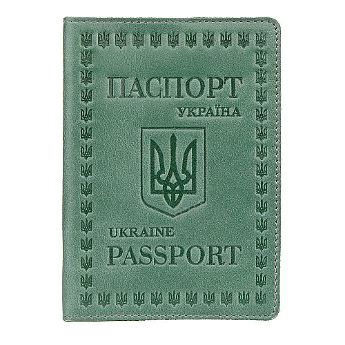 Обкладинка для паспорта з натуральної шкіри SHVIGEL Зелений (16134)