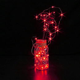 6 Світлодіодних гірлянд нитка 20LED для створення фотозон та атмосфери Червоний 2 м (SUN-209)