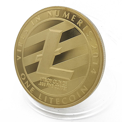 Монета сувенирная Eurs Litecoin Золотой цвет (LTC-G)