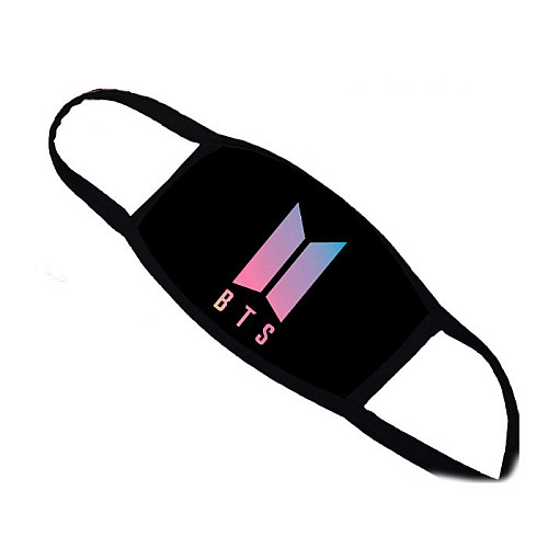 Маска Seta Decor c Мордочкой BTS Pink K-Pop черная (6887)