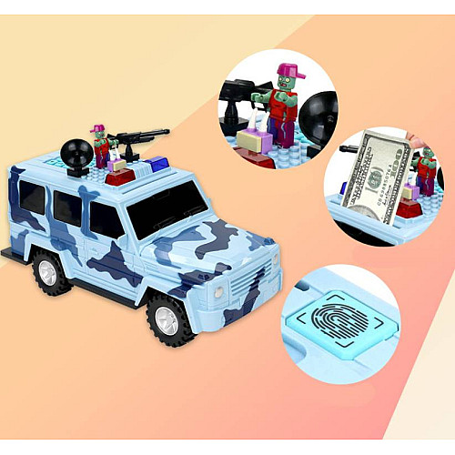 Копилка с кодовым замком и отпечатком пальца Piggy Bank Military Cash Car 12,5 x 13 x 30,5 см SMT 14797/1