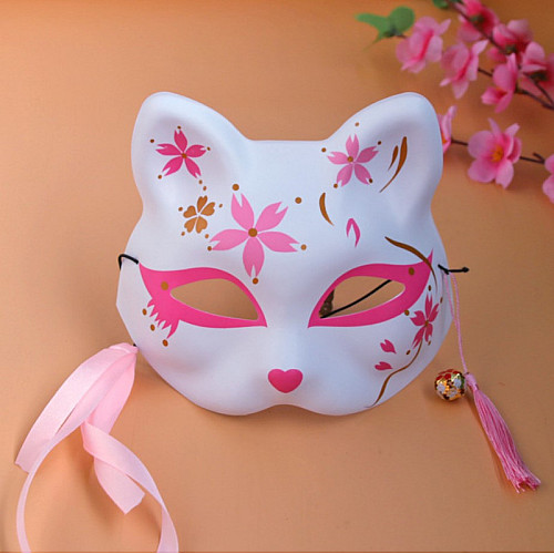 Маска Seta Decor Кицунэ Японского Лиса Cosplay Kitsune Розовая (14299)