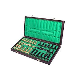 Шахматы Madon Индийский средний 46х46 см Коричнево-бежевый MD123