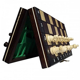 Шахматы Madon Магнитные школьные 27х27 см Коричнево-бежевый 140S