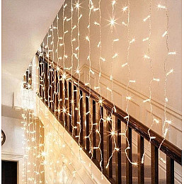 Гирлянда штора FMA Водопад 240 led 3D 3х2 м Теплый белый (1308647641)