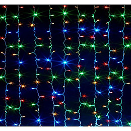 Гирлянда штора FMA Водопад 240-B 3D led 3х2 м Мультицвет (1308648630)