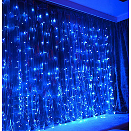 Гирлянда штора FMA Водопад 240-B 3D led 3х2 м Синий (1308651393)