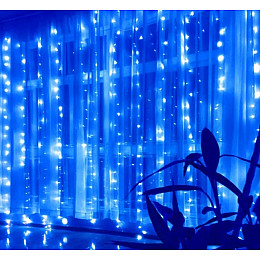 Гирлянда штора FMA Водопад 240-B 3D led 3х2 м Синий (1308651393)