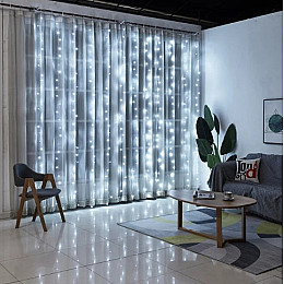 Гирлянда штора FMA Водопад 3х2 м 280 LED Белый (1309563253)