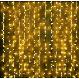 Гирлянда штора FMA Водопад 3х3 м 320 LED Золотистый (1309641565)