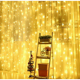 Гирлянда штора FMA Водопад 3х3 м 320 LED Золотистый (1309641565)