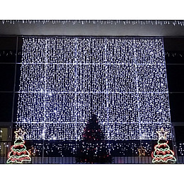 Гирлянда штора занавес FMA Водопад 3х3 м 280 LED 3D Белый (1310152005)