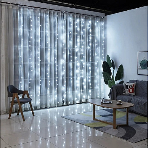 Гирлянда штора FMA Водопад 3х2 м 400 LED Белый (1312876123)
