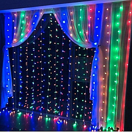 Гирлянда штора FMA Водопад 480 RGB led 4.0х2.0 м Мультицвет (1500929786)