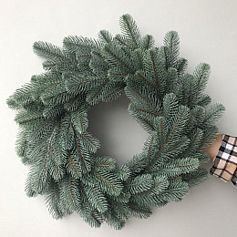 Вінок різдвяний з хвої литий No Brand Еліт 45 см Зелений (1513883410)