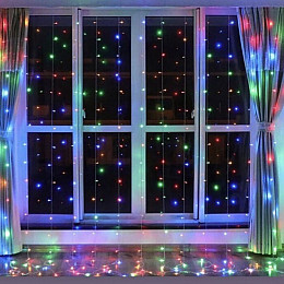 Гирлянда штора FMA Водопад 3х2 м 400 LED Мультиколор (1544870759)