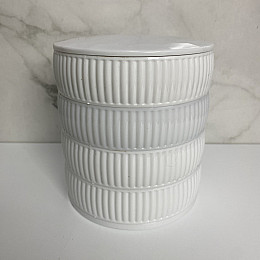 Шкатулка для хранения ювелирных изделий и бижутерии 4 отделения Dunya Plastik 07416 белая