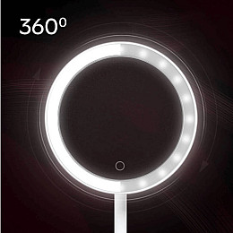 Зеркало для макіяжу Xiaomi Doco Daylight Mirror HZJ001 USB Рожеве