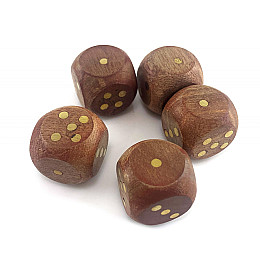Игрові кістки в дерев'яному футлярі DUKE (DN34839)