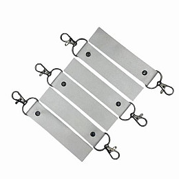 Брелок-флікер світловідбиваючий з карабіном Добра казка 2 шт 140 мм Сірий (FT84210895819504-9295)