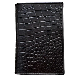 Обложка на паспорт из натуральной кожи крокодила Ekzotic Leather коричневая (cp02)