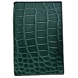 Обложка на паспорт из натуральной кожи крокодила Ekzotic Leather Зеленая (ср 03)